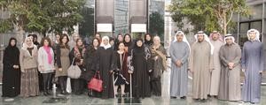وفد امانة الجامعة خلال زيارته الى ديوان المحاسبة
