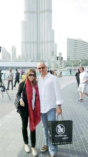 نانسي عجرم مع زوجها في دبي﻿