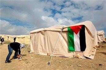 فلسطينيون يقيمون قرية «النواطير» المؤقتة في بورين والاحتلال يطردهم بالقوة ويعتقل عدداً منهم
