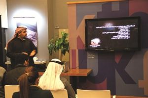 خليل الحمر متحدثا خلال المؤتمر الصحافي﻿