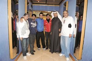 علي حيدر واحمد الموسوي ونايف الكندري ورامي الشعار ومحمود عطية وجميل اقبال في استديو البرنامج	فريال حماد﻿
