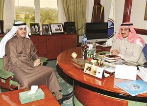 الشيخ دابراهيم الدعيج مستقبلا دفواز الديحاني﻿