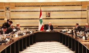 نجيب ميقاتي مترئسا جلسة الحكومة اللبنانية امس	محمود الطويل﻿