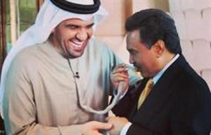 حسين الجسمي مع فنان العرب محمد عبده﻿