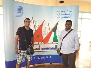 محمد الرباح مع المايسترو سليمان الديكان بمهرجان اصيلة