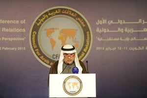 محمد الصقر متحدثا في المؤتمر﻿