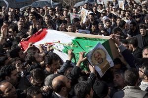 تشييع المسؤول الايراني حسام خوش نويس في طهران اپ