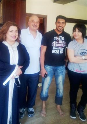 مها محمد مع سليمان الشرقاوي واحمد السلمان ومنى شداد﻿