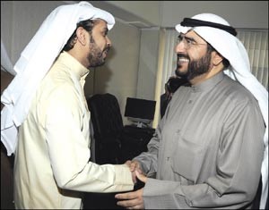 سعدون حماد ونواف الفزيع قبل تقديم الاستجوابين