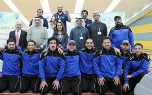 فريق العلاقات العامة للبنك مع اللجنة المنظمة والفائزين ﻿