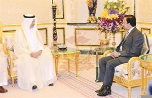ديوسف الابراهيم خلال لقائه سلطان بروناي
