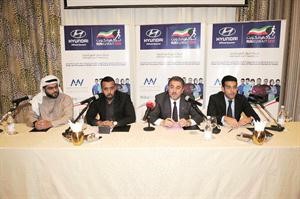 المدير التنفيذي لشركة شمال الخليج رائد ترجمان ويوسف القناعي خلال المؤتمر الصحافي هاني عبدالله