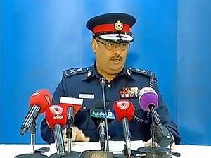 رئيس الامن العام اللواء طارق حسن الحسن خلال المؤتمر الصحافي امس الاول 	بنا﻿