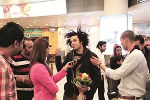 عبدالفتاح الجريني لدى وصوله الى الكويت﻿