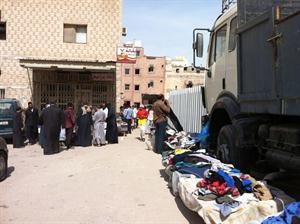مصادرة البضاعة المضبوطة في الاسواق العشوائية قبل نقلها﻿