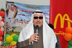 الشيخ فيصل الحمود متحدثا خلال المهرجان