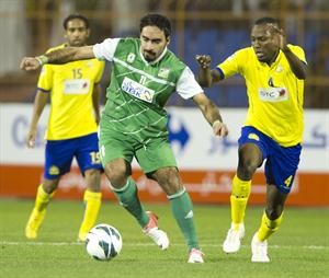 مدرب العربي روماو يركز على المهاجم حسين الموسوي ليكون ورقة رابحة امام النصر السعودي الازرقكوم
