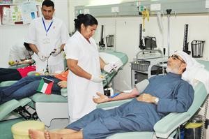 متبرع بالدم خلال الاعياد
