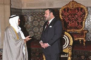 صاحب السمو الامير الشيخ صباح الاحمد خلال لقائه العاهل المغربي الملك محمد السادس