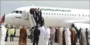 طائرة الخطوط الجوية العراقية في مطار الكويت بعد غياب 22 عاما قاسم باشا