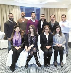 نجلا مع عدد من الطاقات الشبابية الاعلامية