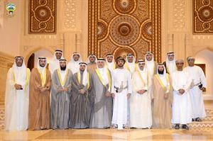 الرئيس الراشد والوفد المرافق خلال زيارتهم لمجلس الشورى في سلطنة عمان