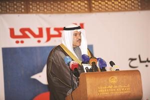 الشيخ سلمان الحمود متحدثا في الحفل﻿