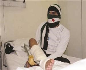احد المصابين جراء الاحداث