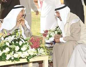 حديث بين صاحب السمو الامير والشيخ جابر العبدالله﻿