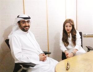 احمد الفضلي ومي العيدان في الاستديو﻿
