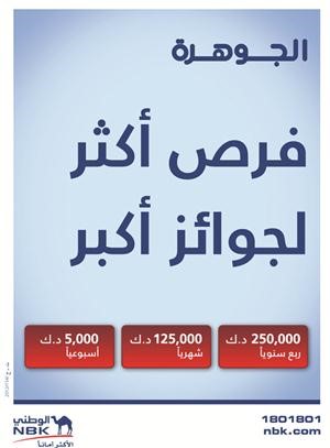 رجاء معروف تفوز بـ«جوهرة الوطني»بقيمة 125 ألف دينار عن سحب فبراير 