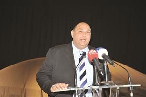 محمد شلبي متحدثا

