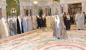 صاحب السمو الامير الشيخ صباح الاحمد لدى افتتاحه مؤتمر رؤساء البعثات الديبلوماسية الكويتية