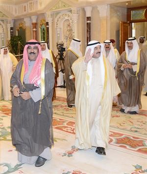 سمو الشيخ ناصر المحمد والشيخ مشعل الاحمد