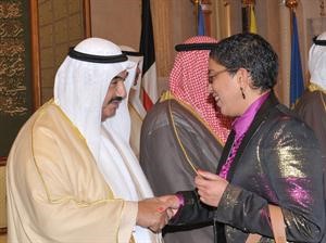 سمو الشيخ ناصر المحمد مرحبا بالسفيرة ريم الخالد