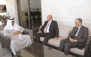 سمو رئيس الوزراء الشيخ جابر المبارك خلال لقائه فيصل الفايز