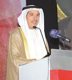 ديوسف الابراهيم يلقي كلمته في الحفل﻿