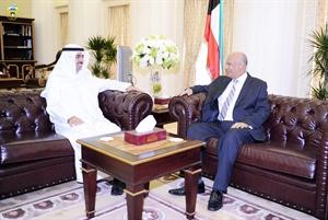 رئيس مجلس الامة علي الراشد مستقبلا السفير المصري عبدالكريم سليمان﻿