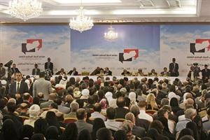 جانب من مؤتمر الحوار الوطني اليمني الذي انطلق في صنعاء امس 	اپ﻿
