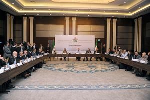 جانب من اجتماعات الائتلاف الوطني امس افپ