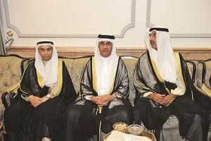 السفير مجدي الظفيري وسفير الامارات علي بن شكر ومعبدالرحمن الغنيم
