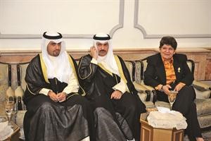 درشا الصباح والشيخ خالد العبدالله وانس الصالح
