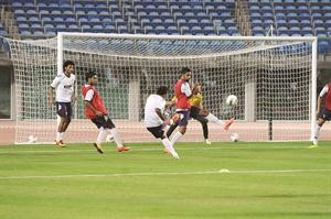 تدريب على التسديد على المرمى
