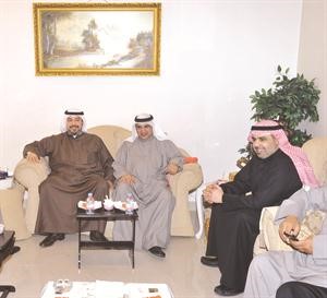 الشيخ خالد الفهد وكامل الشمري والشيخ طلال الفهد
