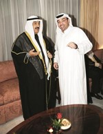 حديث بين سمو الشيخ ناصر المحمد ورئيس التحرير الزميل يوسف خالد المرزوق هاني الشمري