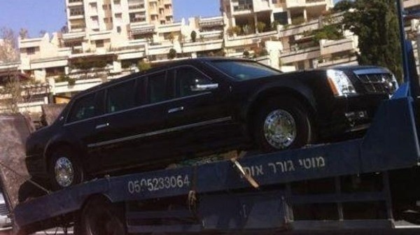 بالفيديو.. سيارة أوباما "الوحش" تتعطل في أول زيارة له كرئيس إلى إسرائيل
