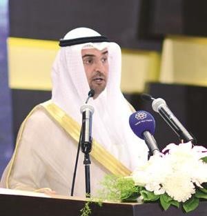 دنايف الحجرف يلقي كلمته في الحفل