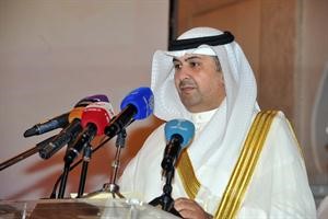 عبدالعزيز الماجد متحدثا للحضور﻿