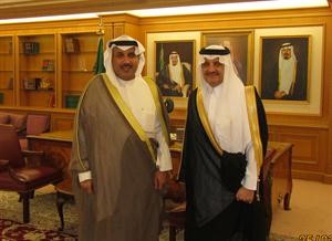الامير سعود بن نايف مستقبلا الشيخ حمد جابر العلي﻿
