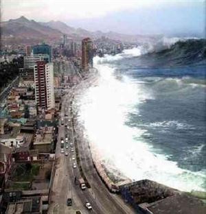 صورة تخيلية لسونامي كاليفورنيا 
